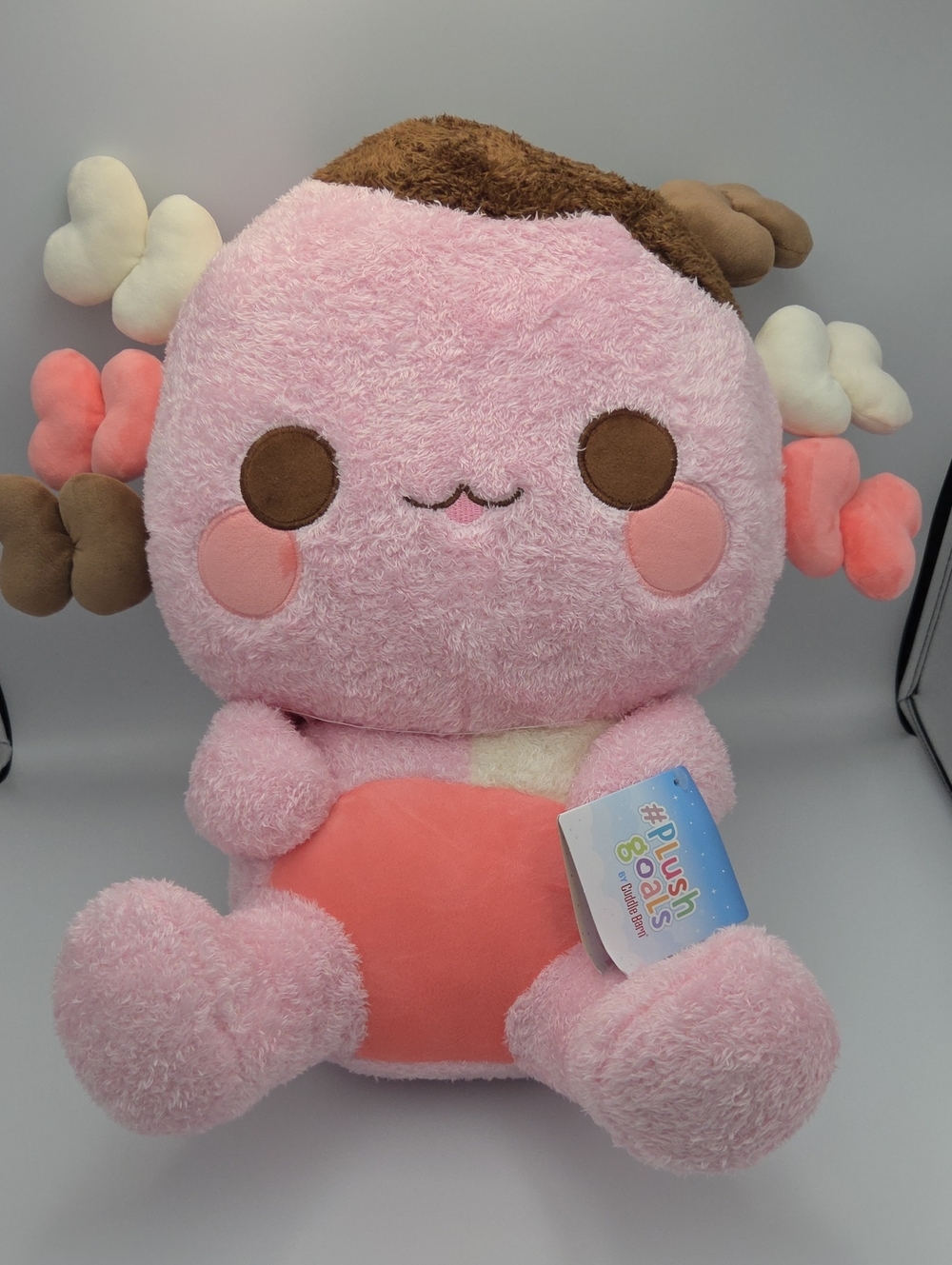 Plushgoals Cuddle Barn Pink Neapolitan Axolotl Stuffed Animal Plush Jumbo NWTs